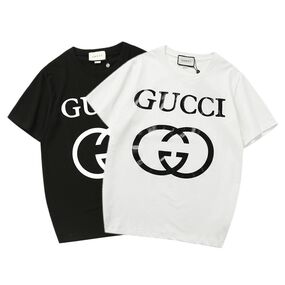 GUCCI(グッチ) インターロッキングG コットン Tシャツ 3色 - ブラック / XXL