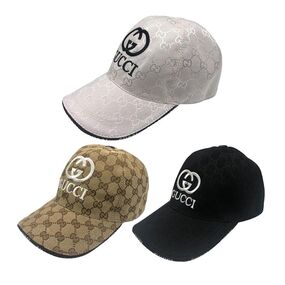 GUCCI(グッチ) エンブロイダリー キャンバス ベースボールハット 3色 - ホワイト